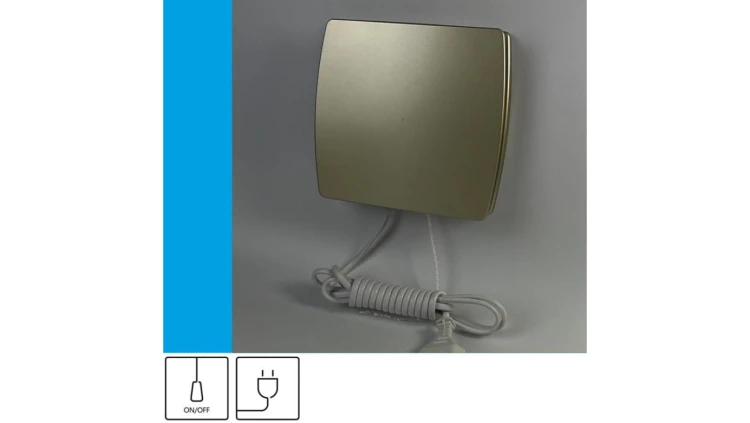 Wentylator domowy Eol F10GF przewód z wtyczką, fi 100 mm, kolor złoty