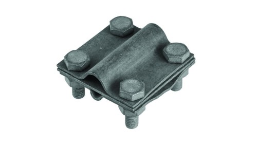 Złącze krzyżowe duże, trzy płytki, zacisk śrubowy 4xM10, ocynk ogniowy /R.8051/