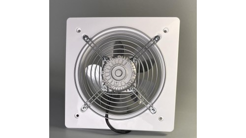 Wentylator ścienny przemysłowy kwadratowy D200 wyciągowy, fi 200 mm, 345 m3/h