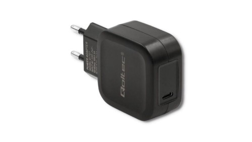 Qoltec Ładowarka sieciowa 20W 5-12V 1.67-3A USB typ C PD Czarna