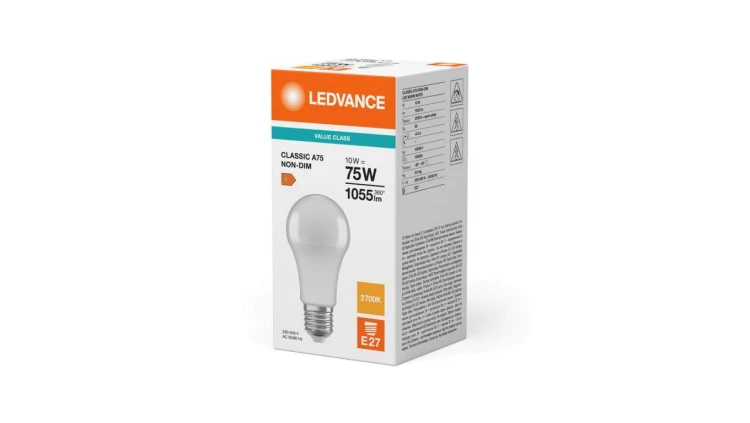 Żarówka LED A60 E27 10W = 75W 1055lm 2700K Ciepła Biała LEDVANCE