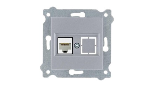 Gniazdo komputerowe kat.6 Srebrny 253/10E EXEN