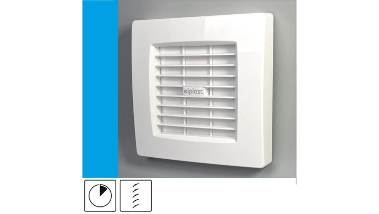 Wentylator domowy Atol 100AT automatyczna żaluzja, wyłącznik czasowy, fi 100 mm, kolor biały