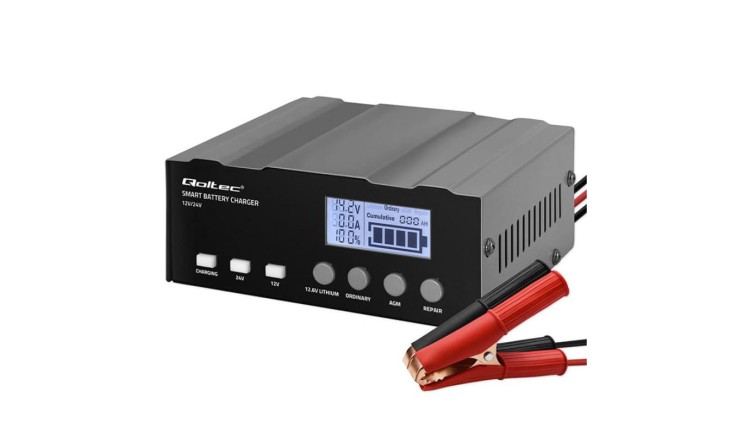 Inteligentna mikroprocesorowa ładowarka 12V 12.6V 24V Prostownik z funkcją naprawy do AGM GEL LCD