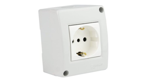 Gniazdo natynkowe szare IP40 M-L Schuko 1793