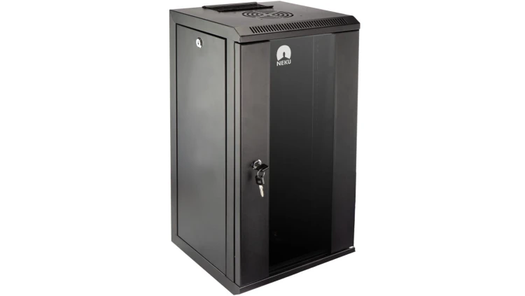 Szafa wisząca RACK 10 cali 12U 300mm czarna NEKU TS