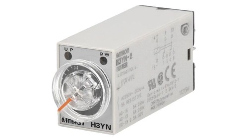 H3YN-2-24DC Przekaźnik czasowy 0,1s÷10min DPDT 250VAC/5A 24VDC