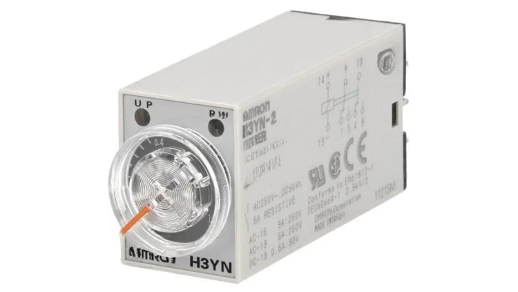 H3YN-2-24DC Przekaźnik czasowy 0,1s÷10min DPDT 250VAC/5A 24VDC