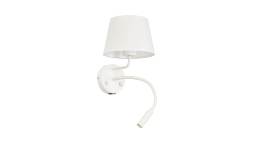 Kinkiet klasyczny MAJA WHITE z włącznikami i regulowanym ramieniem, ładowanie USB 10204 TK Lighting