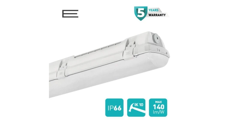 Oprawa Hermetyczna LED PRIMA VALUE 25,8W 3540lm 137lm/W 145,5cm 4000K IP66 IK10, 5 lat gwarancji