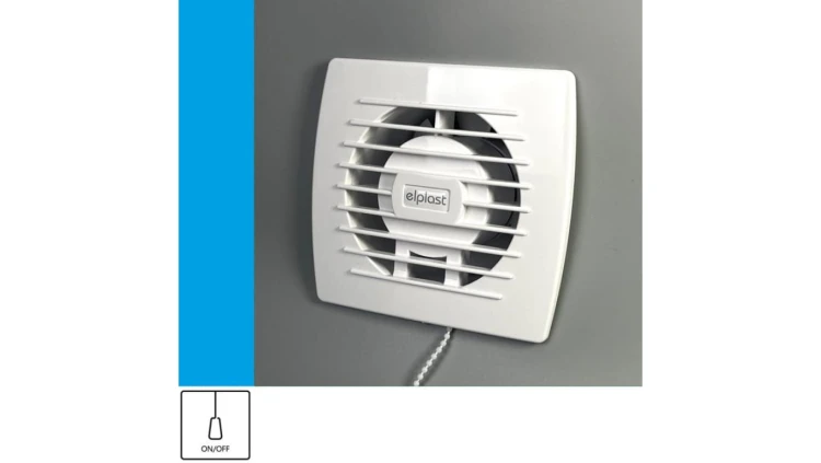 Wentylator domowy Eol 100P przełącznik pociągany, fi 100 mm, kolor biały
