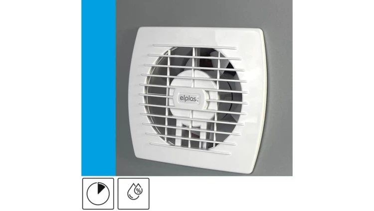 Wentylator domowy Eol 120HT czujnik wilgotności z opóźnieniem czasowym, fi 120 mm, kolor biały
