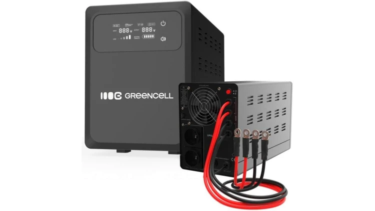 UPS ZASILACZ AWARYJNY Greencell PowerCore 2000VA 1200W AVR 24VDC LCD
