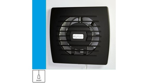 Wentylator domowy Eol 100P Onyx przełącznik pociągany, fi 100 mm, kolor czarny