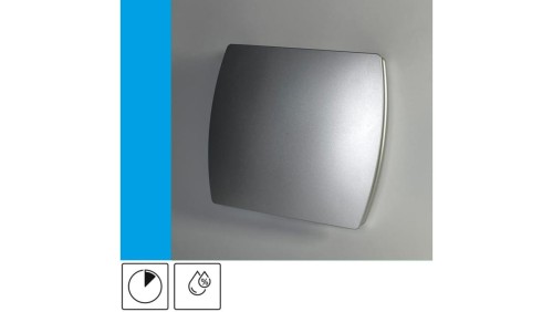 Wentylator domowy Eol F12HTSF czujnik wilgotności z opóźnieniem czasowym, fi 120 mm, kolor srebrny