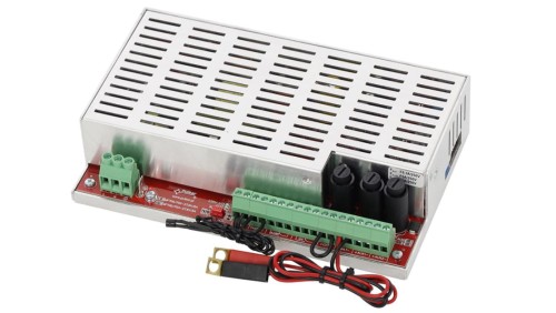 Moduł zasilacza do systemów przeciwpożarowych EN54M-3A7-17 27,6V/3A/2×7-17Ah