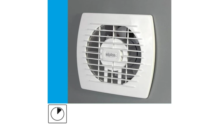 Wentylator domowy Eol 120T wyłącznik czasowy, fi 120 mm, kolor biały