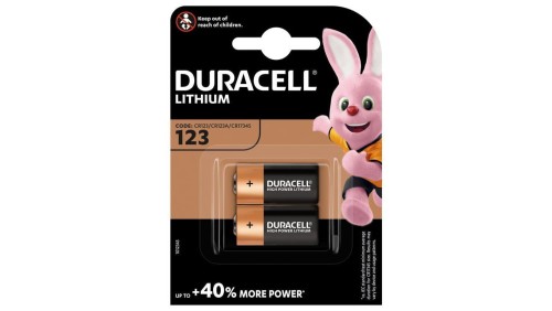 2 x bateria foto litowa Duracell CR123