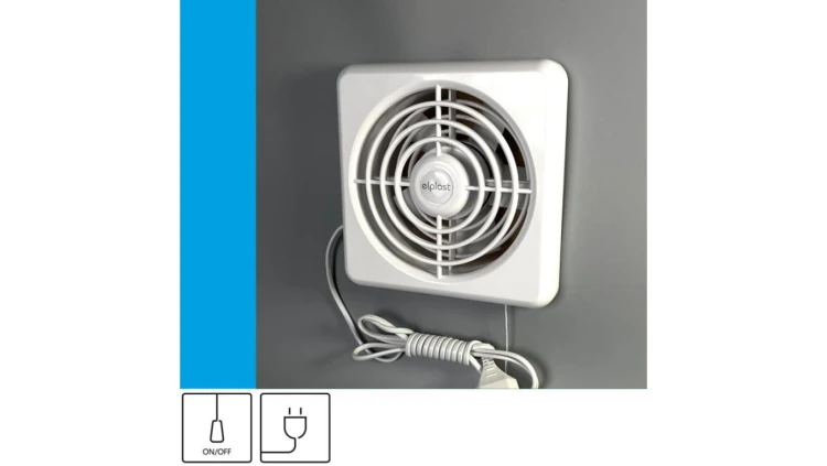 Wentylator domowy Classic 150 przewód z wtyczką, fi 150 mm, kolor biały