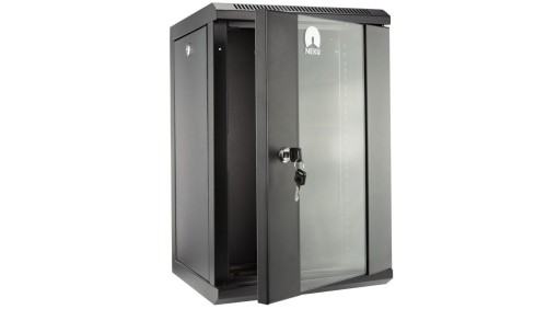 Szafa wisząca RACK 10 cali 9U 300mm czarna NEKU TS