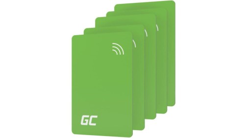 ZESTAW 5 KART DOSTĘPU NFC DO STACJI ŁADOWANIA EV Greencell HabuDen EVGCAKNFC5