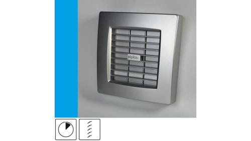 Wentylator domowy Atol 100ATSF automatyczna żaluzja, wyłącznik czasowy, fi 100 mm, kolor srebrny