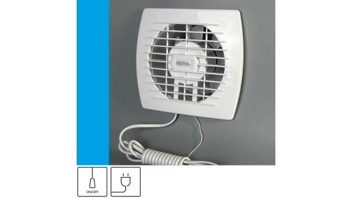 Wentylator domowy Eol 120 przewód z wtyczką, fi 120 mm, kolor biały