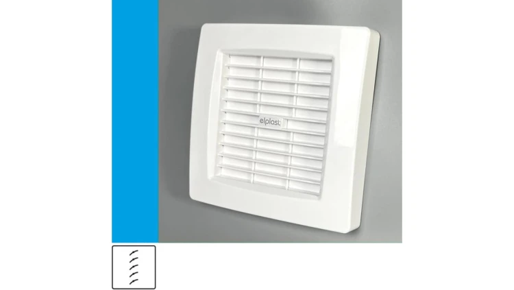 Wentylator domowy Atol 120AB automatyczna żaluzja, STANDARD, fi 120 mm, kolor biały
