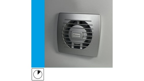 Wentylator domowy Eol 100TSF wyłącznik czasowy, fi 100 mm, kolor srebrny