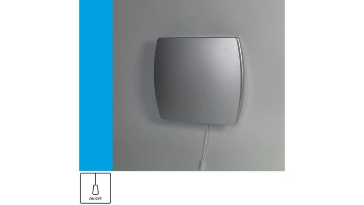 Wentylator domowy Eol F15PSF przełącznik pociągany, fi 150 mm, kolor srebrny