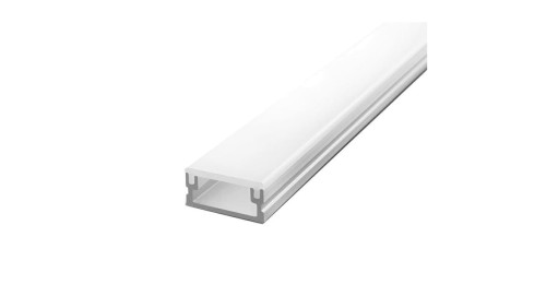 Profil STEPLUX 2m podłogowy + klosz KLIK niski (do taśmy led o szerokości max 12mm) anodowany