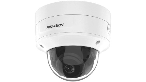 Kamera IP Hikvision w obudowie kopułowej. Rozdzielczość 2MP. Zasięg IR do 30m dzień/noc ICR. Slot...