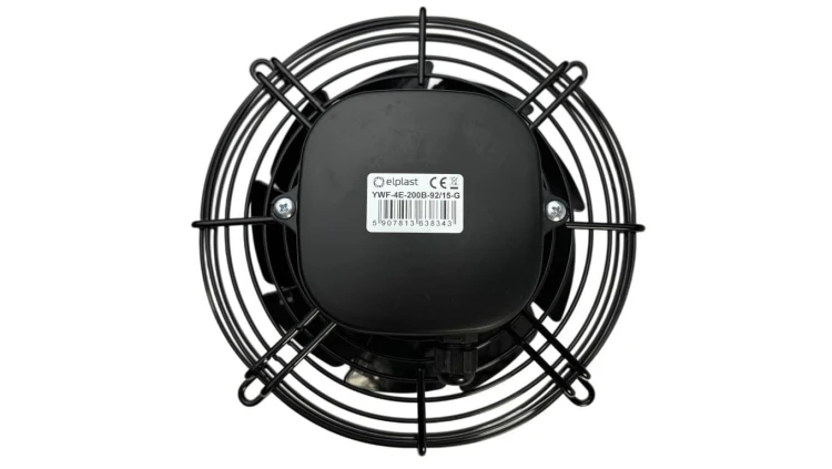 Wentylator ścienny przemysłowy okrągły YWF-4E-200B-92/15-G wyciągowy, fi 200 mm, 415 m3/h
