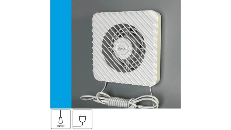 Wentylator domowy Zefir 120 przewód z wtyczką, fi 120 mm, kolor biały