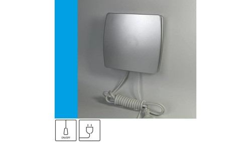 Wentylator domowy Eol F10SF przewód z wtyczką, fi 100 mm, kolor srebrny