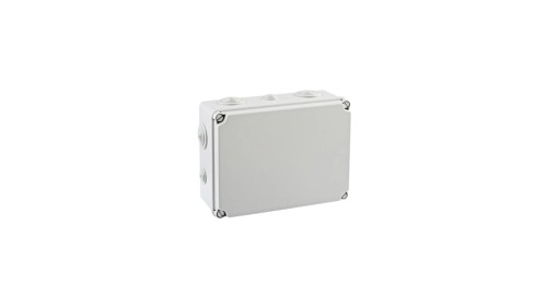 IP65 Puszka hermetyczna LIGHT 197x260x100 pokrywa pełna, z dławicami (4xM25, 6xM40)