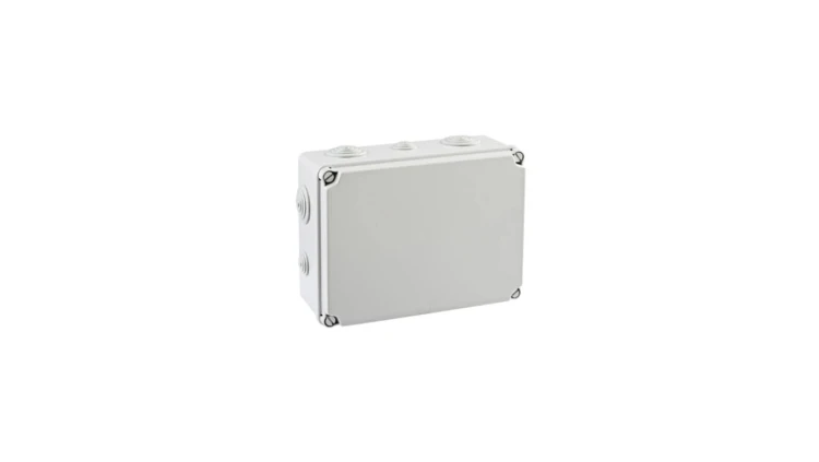 IP65 Puszka hermetyczna LIGHT 197x260x100 pokrywa pełna, z dławicami (4xM25, 6xM40)