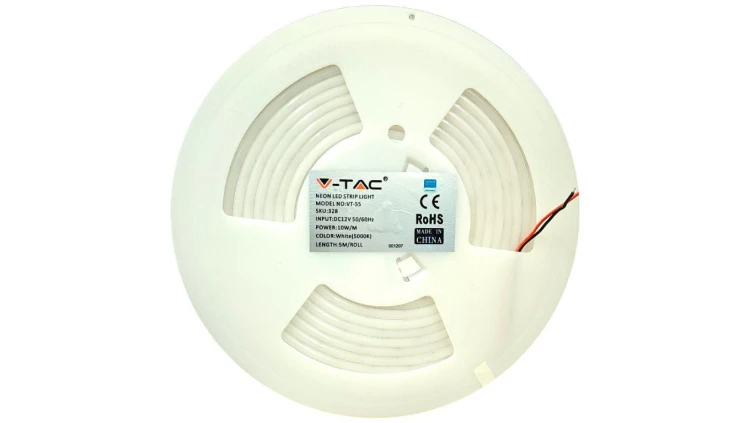 Taśma 120x LED NEON FLEX 10W/mb 12V op=5m barwa CW biała zimna V-TAC VT-55