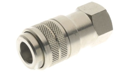 Adapter gwintowany prosty gwint – rura BSP 3/8 BSP żeńska 3/8 cala żeńskie RS PRO Złączka prosta 3/8 in Female