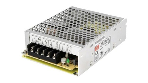RS-75-12 Zasilacz impulsowy do wbudowania modułowy 75W 12VDC 6A