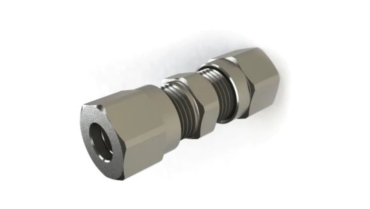 Adapter gwintowany prosty typu rura – rura Wciskane 6 mm Wciskane 6 mm RS PRO Złączka prosta