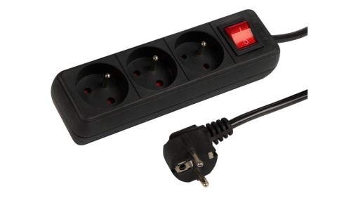 Przedłużacz sieciowy 3G 1,5M czarny Blow