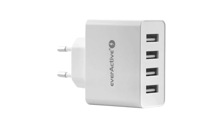 Ładowarka sieciowa everActive SC-400 4xUSB 5A
