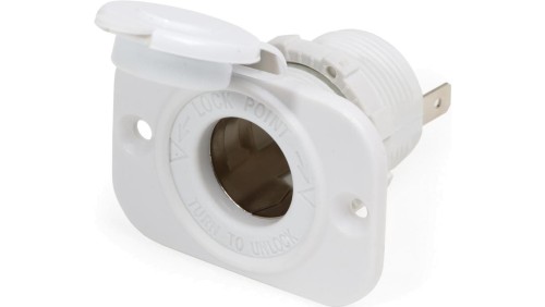 Gniazdo 12 V Blue Sea DC z wodoszczelną pokrywą białe