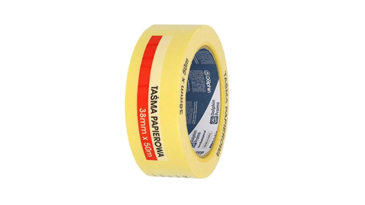 Taśma papierowa żółta 38mmx50m Blue Dolphin