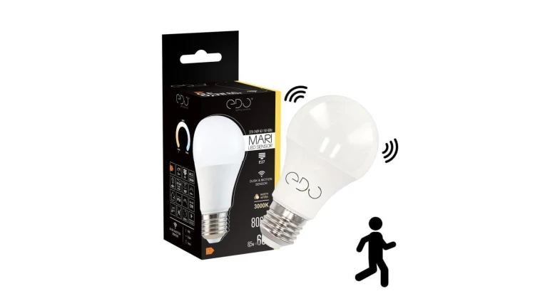 Żarówka z czujnikiem ruchu MARI LED Sensor E27 8,5W 3000K ciepła WW 806lm EDO777391 EDO Solutions