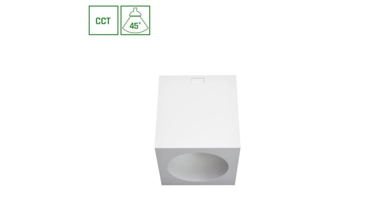 CHLOE COMPLETE NATYNKOWA 7W CCT 230V 45ST IP20 UGR19 90x90X100MM BIAŁY KWADRATOWA
