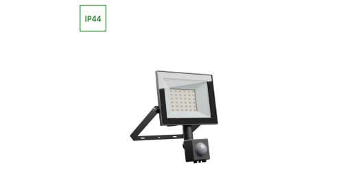 NOCTIS LUX 4 NAŚWIETLACZ 30W WW 230V IP44 141x185x53mm CZARNY czujnik ruchu PIR