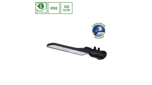 STREETOS SLIM 30W NW 230V 140/85st IP65 423x109x76mm CZARNY 5 LAT GW. SPECTRUM
