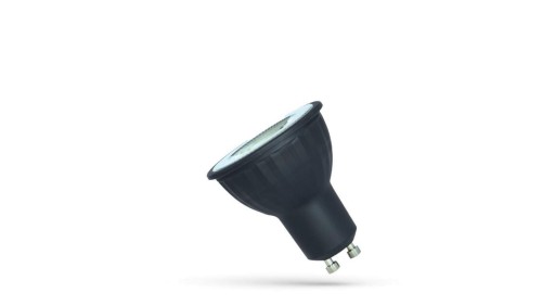 LED GU10 230V 4W SMD 38st NW z soczewką czarna SPECTRUM